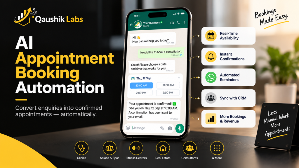 AI Appointment Booking Automation: How It Works for Clinics, Salons & Service Businesses