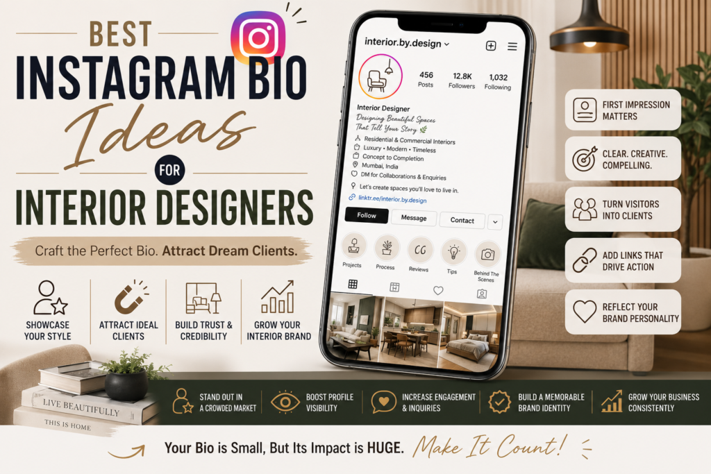50+ Best Instagram Bio Ideas for Interior Designers in 2026