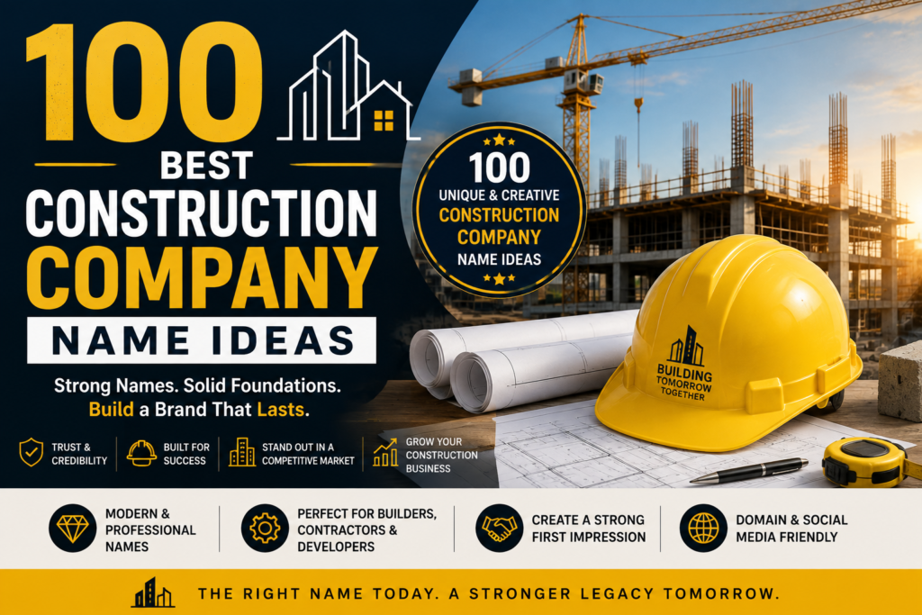 Construction Company Name Ideas