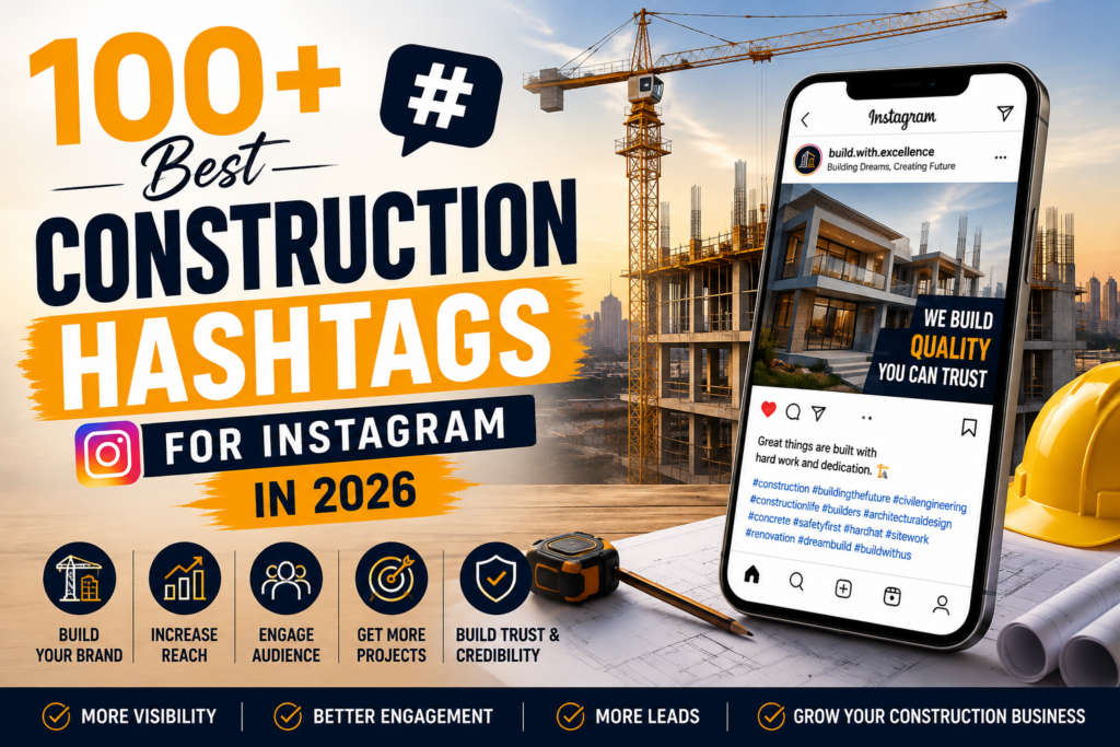 Construction Hashtags for Instagram