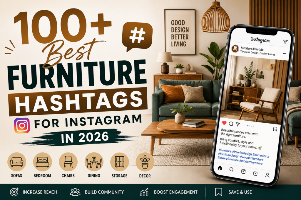 100+ Best Furniture Hashtags for Instagram in 2026