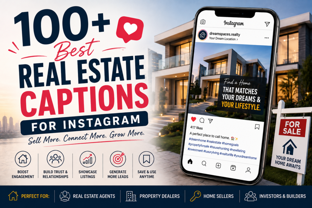 100+ Best Real Estate Captions for Instagram